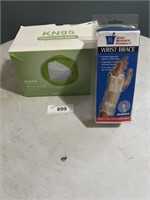 KN95 NON MEDICAL MASKS, BOX OF 50-NEW, WRIST BRACE