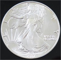 1987 AMERICAN SILVER EAGLE 1 OZ 999 FINE SILVER