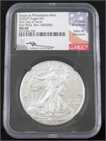 NGC 2020-P SILVER EAGLE FIRST DAY ISSUE MS69