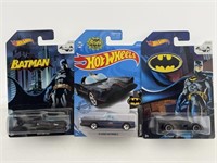 Batman Die cast collectible cars. New on cards.