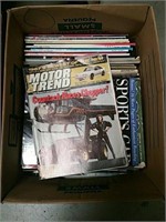 Box of car magazines