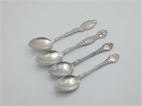 Lot of 4 Assorted Sterling Spoons Spoon 70 grams
