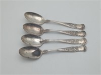 Lot of 4 G. Barr Sterling Spoon Spoons 71 grams