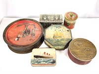 (6) Vintage Tins