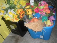 2 Totes Artificial Flowers