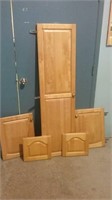5 Various Sized Pine Cabinet Door Fronts