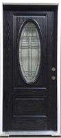 36" Wide Woodgrain Fiberglass Single Door