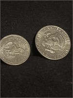1974 Kennedy half dollar and 1979 Susan B Anthony