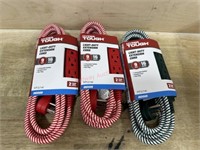 3-9’ hyper tough extension cords. Colors may vary