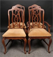 Vintage Bassett Walnut Dining Chairs (4)