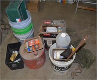 Buckets, Fuel Can, Electricians Tapes