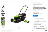B3333  Greenworks 20" Push Mower 40V (2516302)