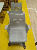 (2) Plastic Rolling Chairs