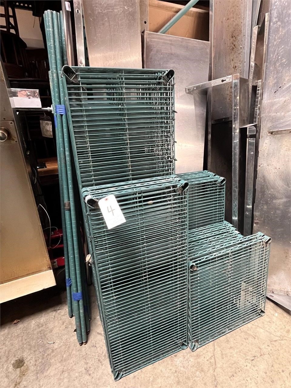 *LOT*(25)METRO GREEN COATED ASST-SIZE RACK SHELVES