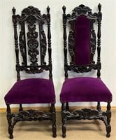 WONDERFUL PAIR OF JACOBEAN ACCENT CHAIRS