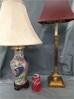 Table Lamps Chinese Porcelain lamp and a heavy
