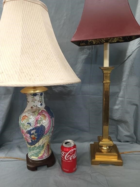 Table Lamps Chinese Porcelain lamp and a heavy
