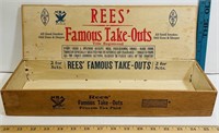Vintage Ree’s Famous Take-Outs Wooden Cigar Box