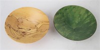 TWO SMALL EXOTIC WOOD BOWLS