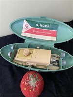 Vintage Singer Buttonholer and Pin Cushion