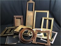 lot of antique and vintage frames