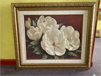 Large Framed Painting of a Flower