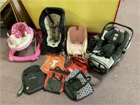 Collection of Bags and Baby Carriers