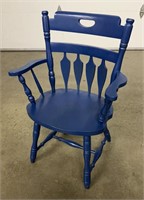 Nice Blue Wooden Armchair