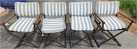 (4) Outdoor Metal Chairs w/ Cushions