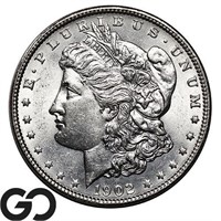 1902 Morgan Silver Dollar, Choice BU++ Better Date