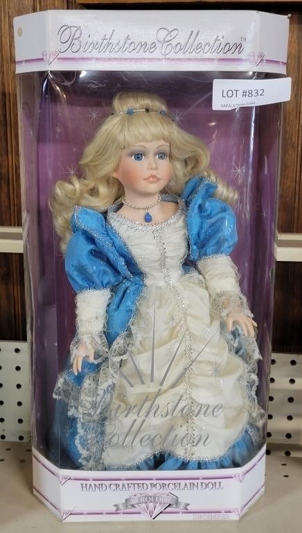 BIRTHSTONE COLLECTION HANDCRAFTED PORCELAIN DOLL