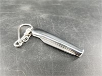 Hematite scaled key ring knife