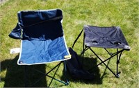 Folding camp chair and side table/ stool