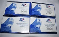 (2) 2005-S Proof State Quarters and (2) 2006-S