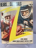 Bears vs Cardinals Sept. 1 1967 program