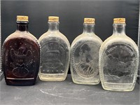Vintage log cabin bottles