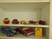 Misc. Toy cars & fisher Price radio. Basement toys