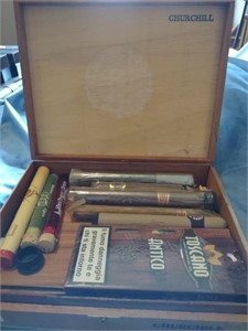 Cigar Assortment in Churchill Wooden Box