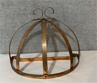 Vintage copper pan rack