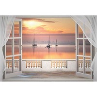 Eainb Seaside Sunset Backdrops Cruise Ship Backgro