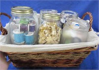 clear ball canning jars with thread & craft items