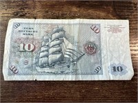 Banknote Zein Deutsche Mark ,10 Mark 1977