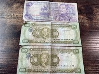 Banco Central De Reserva De El Salvador 3 Bills