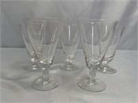 5 PC VINTAGE FOSTORIA GLASSWARE SET 5" TALL