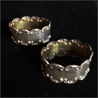 Pair of Sterling Napkin Rings