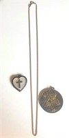 Sterling Heart Locket, Chain & More