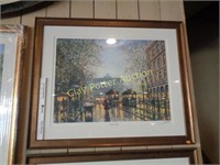 Framed Artist Print "6 O'Clock Trolleys"