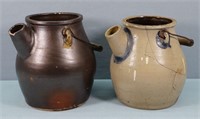 (2) W. Roberts Stoneware Batter Jugs