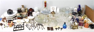 50 Pcs. Hand-Made Pottery, Stemware, Oil Lamps++++
