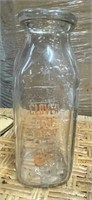 Vintage Clover Dairy Milk Bottle, Pint